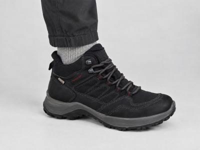 Chaussure randonnée femme montante noire imperméable en destockage IMAC 858908 confort à pas cher