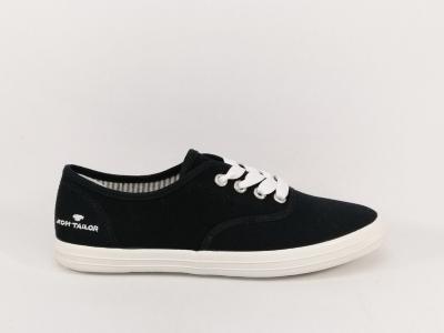 Basket en toile noire été TOM TAILOR 329240100 pour femme