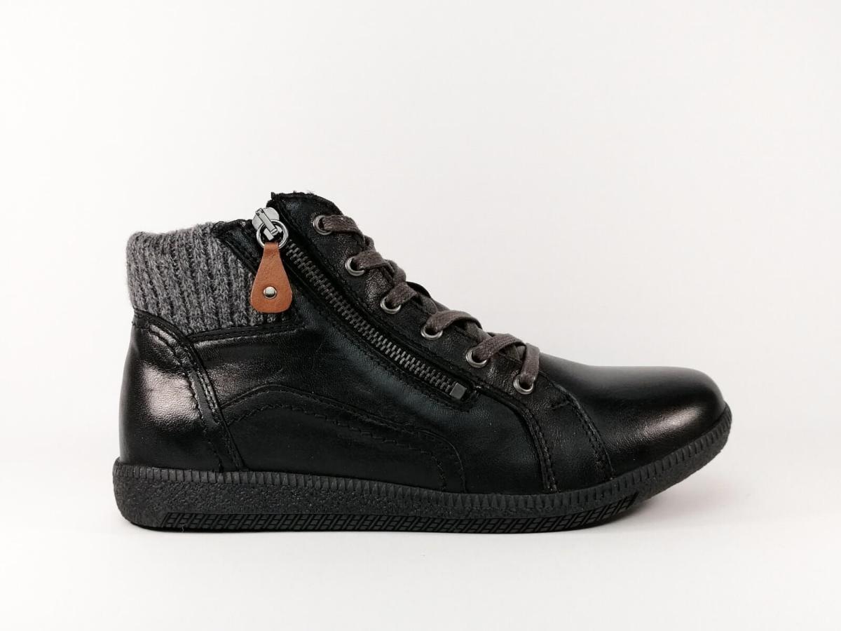 bottillon femme cuir noir