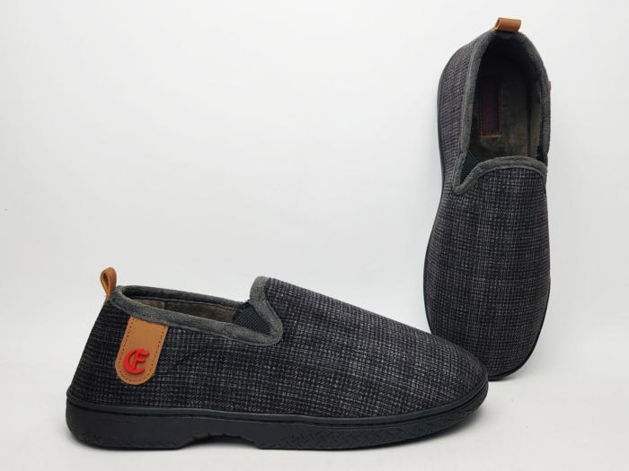 Chausson charentaise homme confortable EMINENCE backbone gris souple à pas cher