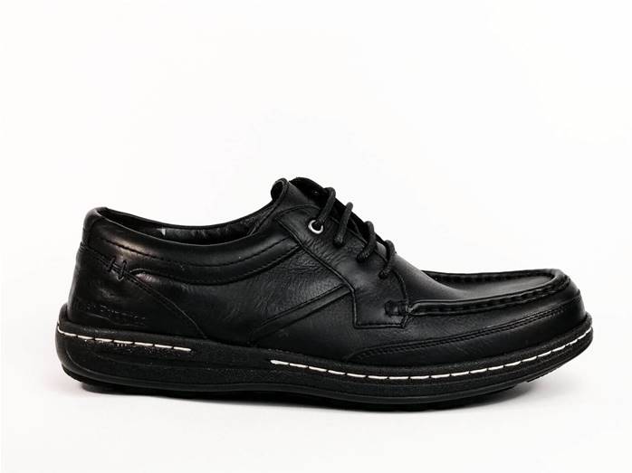 Chaussure à lacets grande largeur destockage HUSH PUPPIES Vines noir grande pointure homme