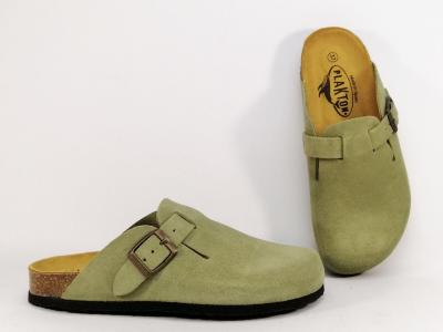Sabot femme cuir confort vert semelle  mmoire de forme PLAKTON blogg tendance