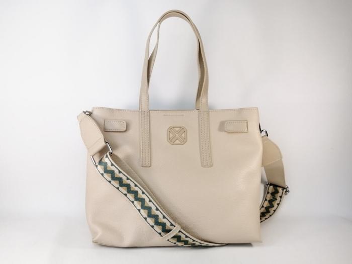 Sac beige femme bandoulière originale tendance chic destockage XTi 184555 pas cher