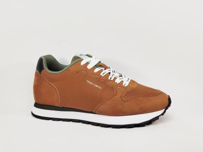 Basket homme pas cher camel confortable tendance en destockage TEDDY SMITH 120162 panama