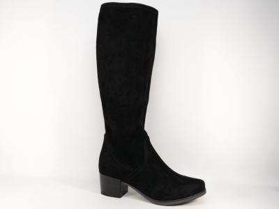 Botte chaussette femme haute stretch noire à talon CAPRICE 25506 vegan confortable