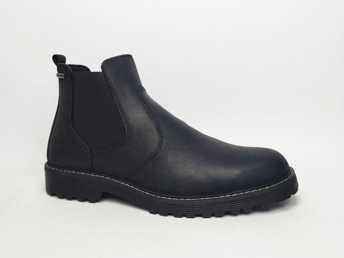 Bottine chelsea homme cuir noir waterproof destockage IMAC 850688 confortable souple à pas cher