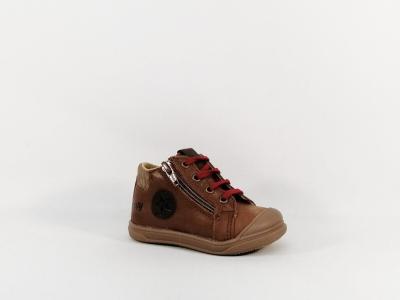 Chaussures premiers pas bb garon destockage BOPY relvet cuir marron