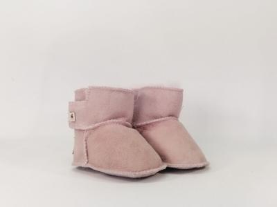 Chaussons fourrs cuir rose en destockage SHEPHERD Shepchaud pour fille