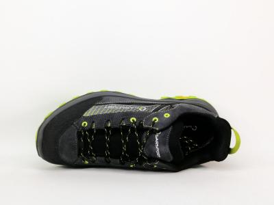 Chaussures randonnée homme imperméables basse cuir waterproof destockage GARSPORT mikeno low noir vert