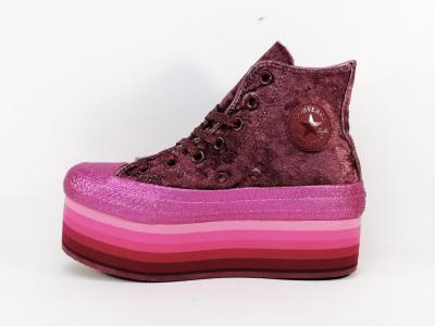 Basket montante originale semelle plateforme rose destockage CONVERSE 563725C femme