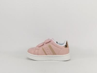 Basket fille bébé à velcro en destockage KAPPA alpha inf rose à pas cher