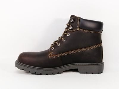 Boots de travail montante homme en cuir marron destockage DOCKERS 45PA040