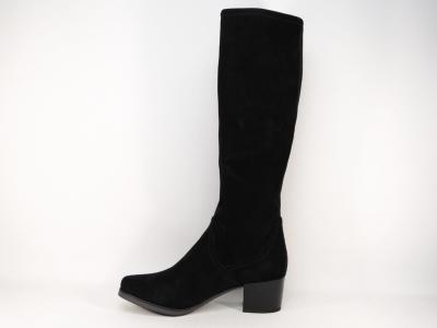 Botte chaussette femme haute stretch noire à talon CAPRICE 25506 vegan confortable