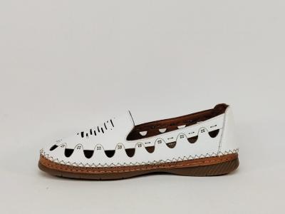Mocassin femme cuir très souple blanc, originale et confortable PEDRO TORRES 10206VIT1