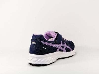 Basket de running à scratch en toile bleu ASICS Jolt 2 PS pour fille