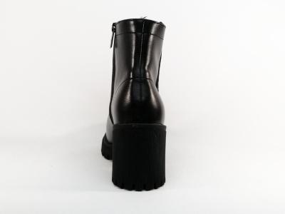 Bottine noire femme à talon chic, confortable, tendance et fourrée TOM TAILOR 6390440005