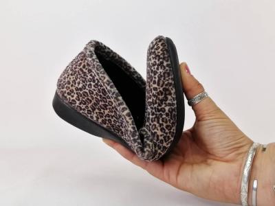 Chausson ballerine femme leopard tendance ZEL'S 2182 Fabrication Espagne