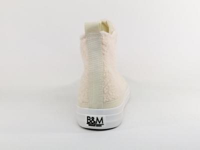 Chaussures montantes femme tendance dessus bouclé blanc cassé confortable à pas cher BANANA MOON roy
