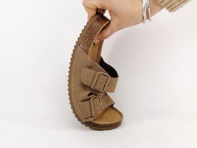 Claquette homme cuir taupe daim à pas cher destockage XTi 142553 confortable