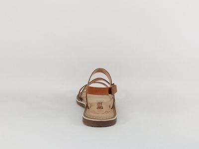 Nu pied fille tendance cuir camel destockage LILYBELLULE felixa à pas cher