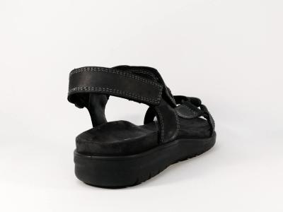 Sandale de marche homme confortable à velcro destockage IMAC 504190 noir