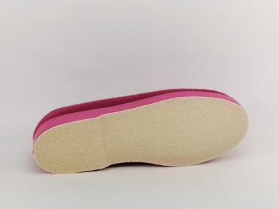 Chausson charentaise fourré pure laine rose fuchsia SOCA 2520 femme
