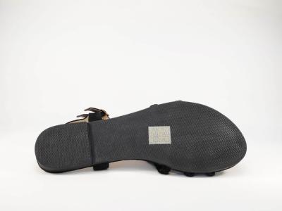 Sandale noire plate tendance et pas cher en grande pointure femme CINK ME DMJ271