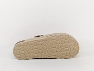 Sabots cuir femme daim beige clair destockage XTi 142871 confortable à pas cher