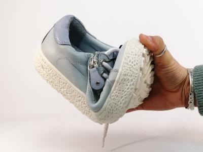 Basket ultra confortable femme cuir souple bleu ciel destockage marque COTEMER edora à pas cher