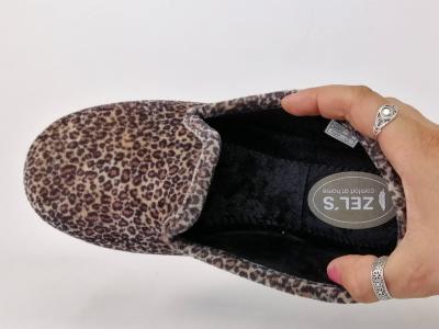 Chausson ballerine femme leopard tendance ZEL'S 2182 Fabrication Espagne