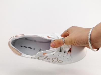 Chaussures originales femme pas cher blanc coeur TOM TAILOR 5390470045