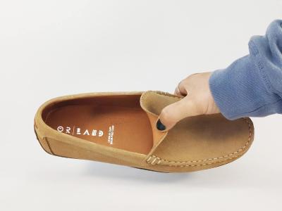 Mocassins homme daim cuir souple beige confortable et chic ORLAND 2022 arena