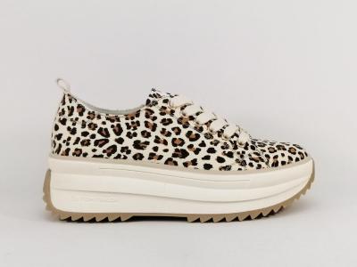Basket leopard femme chic et très confortable TOM TAILOR 5390910017 à pas cher