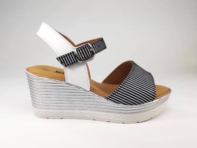 Sandale en cuir à talon compensé MORAN’S Baloise pour femme