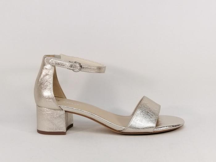Sandale femme TAMARIS 28295 chic petit talon carré et arrière fermé platinum vegan