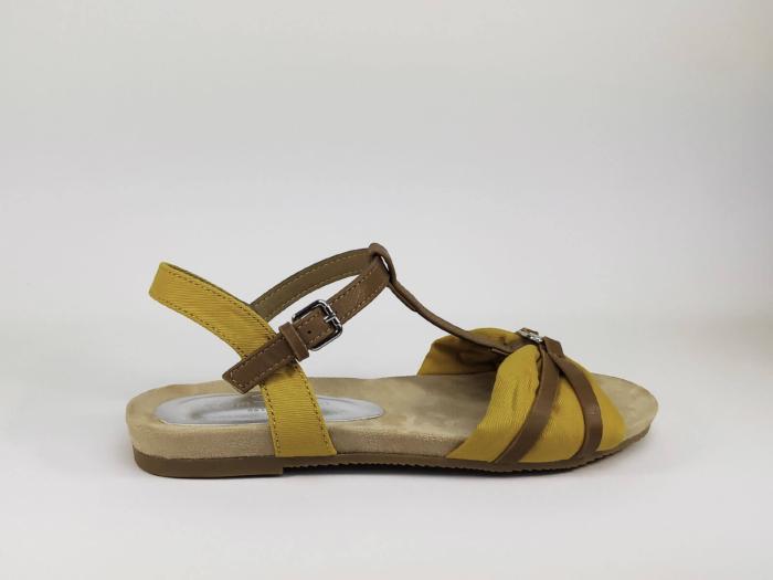 sandale plate jaune