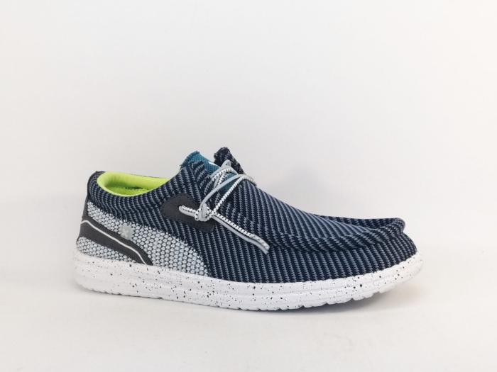 Chaussure été homme sans lacets toile marine souple à pas cher destockage XTi 143658