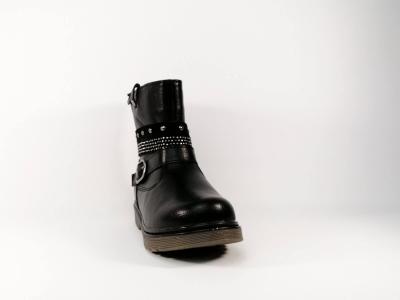 Bottine tendance et pas cher en simili cuir noir pour fille XTi 56951