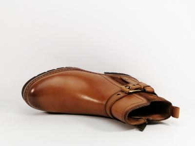 Bottines femme camel cuir souple confortables et légères destockage CARMELA 160976