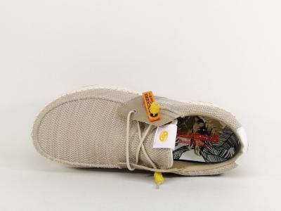 Chaussures homme sans lacets en toile beige confortable destockage DOCKERS 52AA002 pieds larges