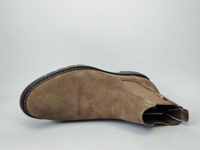 Chelsea boot homme daim cuir taupe souple confortable destockage LONDONS LIFE 162674 à pas cher