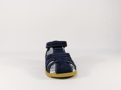 Chaussure d'été garçon bébé tout cuir marine en destockage BOPY Radar