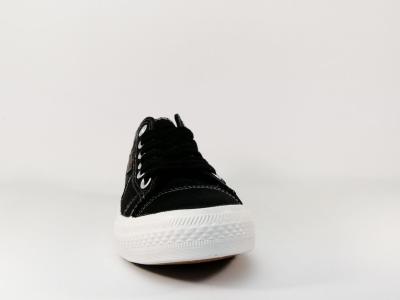 Tennis en toile noire à lacets BUBBLES Ratisse pour femme