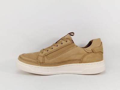 Basket tendance femme cuir camel chic et confort destockage TAMARIS 23707