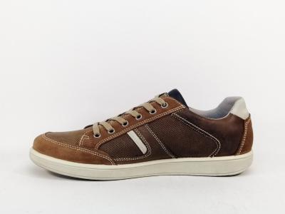Basket homme cuir marron confortable souple en destockage IMAC 302690 à pas cher