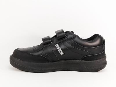 Basket homme grande taille noire confortable à velcro PAREDES DP101 à pas cher