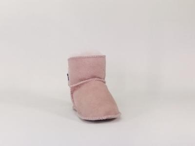 Chaussons fourrés cuir rose en destockage SHEPHERD Shepchaud pour fille