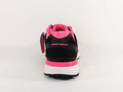 Basket SKECHERS femme destockage agility 11870 à pas cher sport noir rose