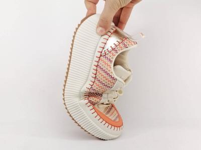 Baskets colorées femme originales destockage XTi 143591 corail confortable à pas cher