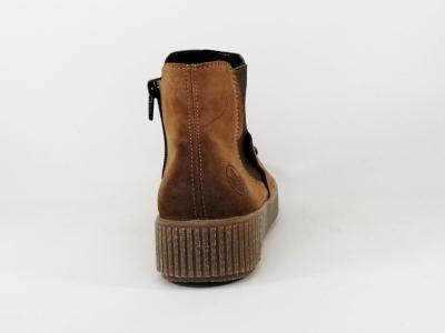 Bottillon camel fourré très confortable avec zip RIEKER Y6461 femme